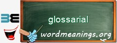 WordMeaning blackboard for glossarial